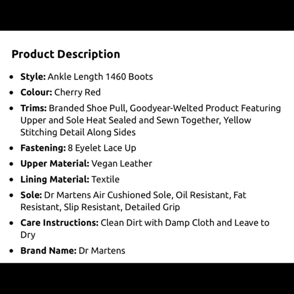 DR Martens Cherry Lace Red Docs 1460 Boots Size 38 - Picture 11 of 16